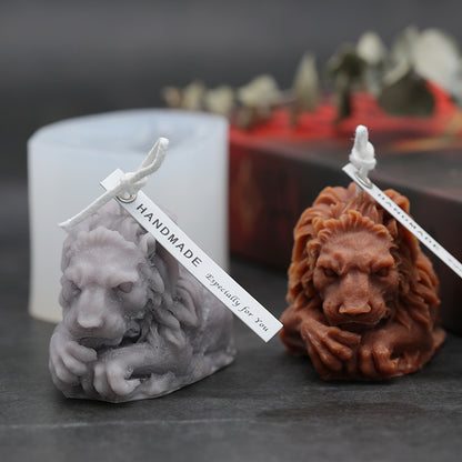 Lion Candle Mold Handmade Scented