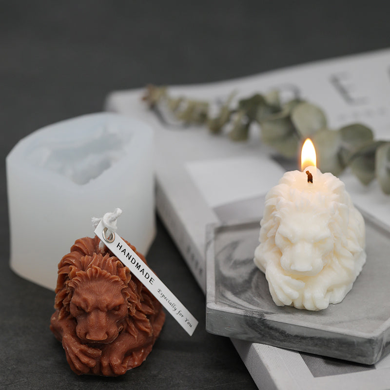 Lion Candle Mold Handmade Scented