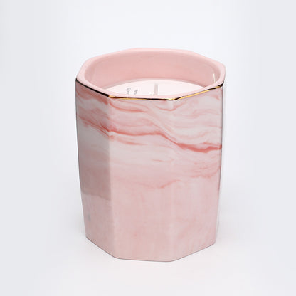 Marbled Ceramic Plant Scented Candle