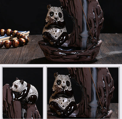 Purple Clay Leopard Incense Burner