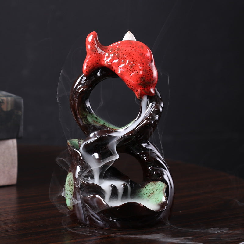 Lotus leaf incense backflow incense burner