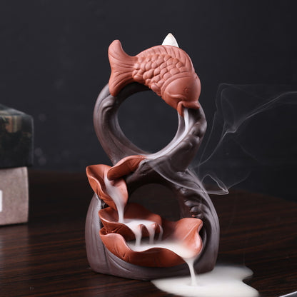 Lotus leaf incense backflow incense burner