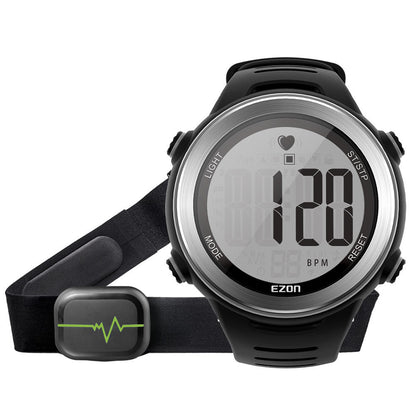 Heart rate monitoring with stopwatch