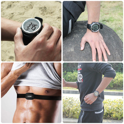 Heart rate monitoring with stopwatch