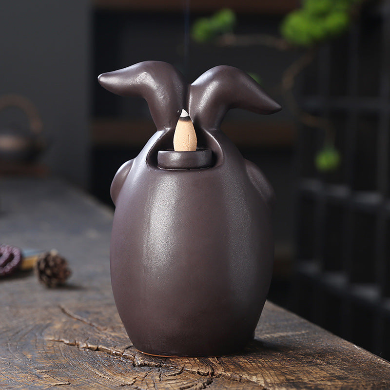 Ceramic Backflow Incense Burner Ornament