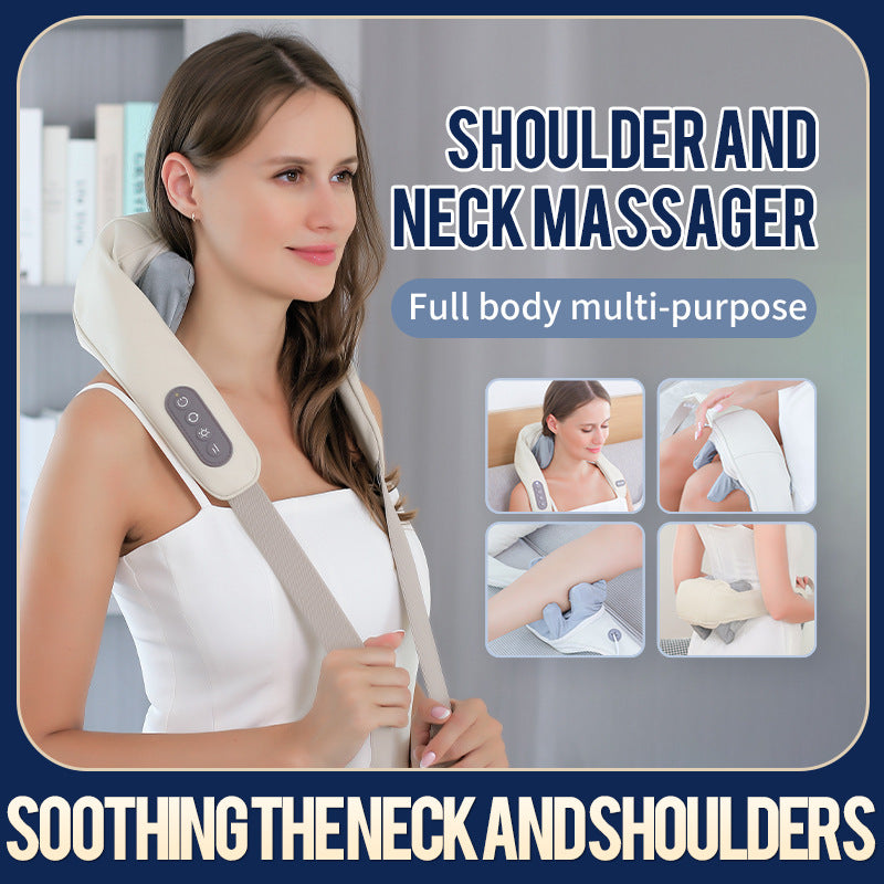 Massage Shawl Neck Massager PU leather.