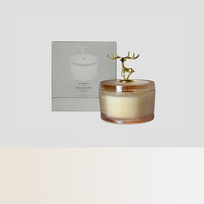 Antler Hammered Glass Scented Candle